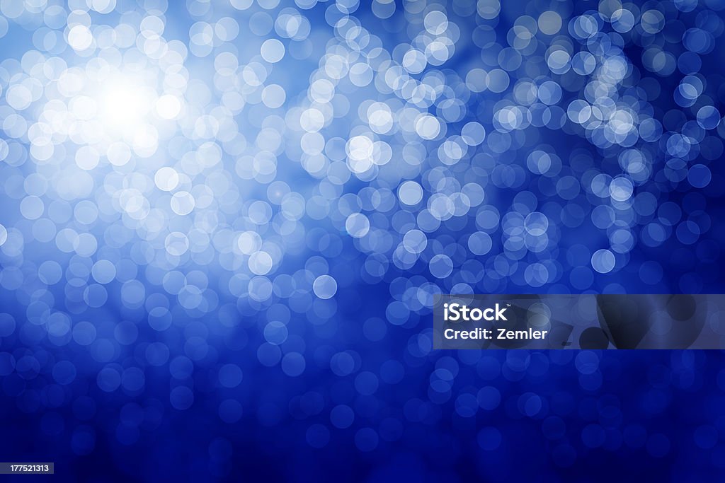 Defocused lights Blue defocused lights. Winter background Abstract Stock Photo