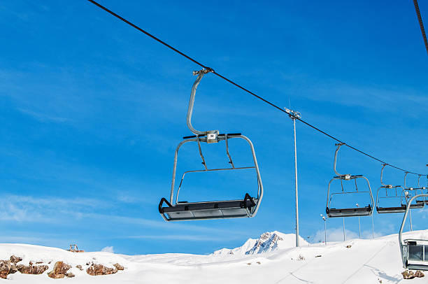 istock Skilift on bright winter day 177521429