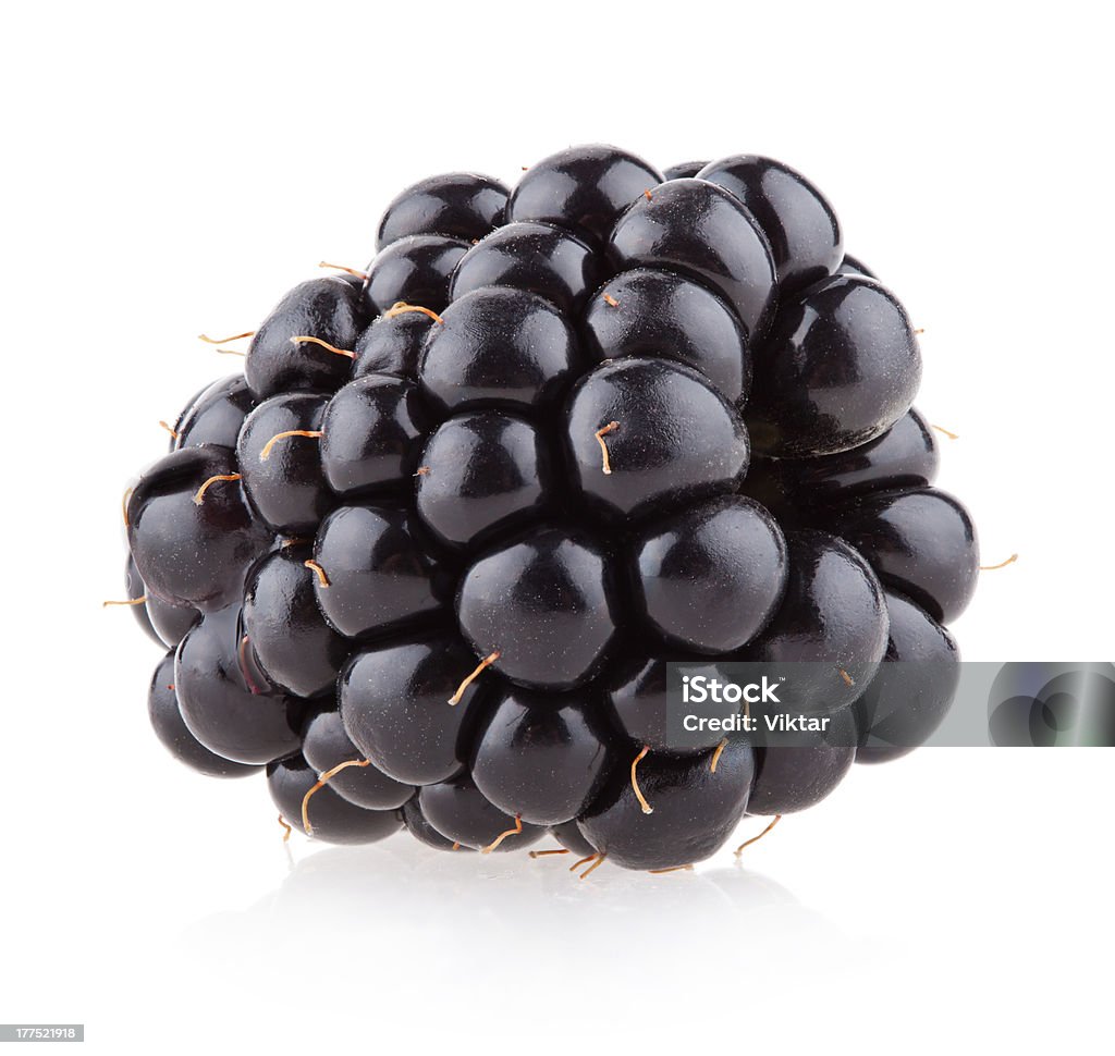 blackberry ripe blackberry isolated on white background Berry Fruit Stock Photo