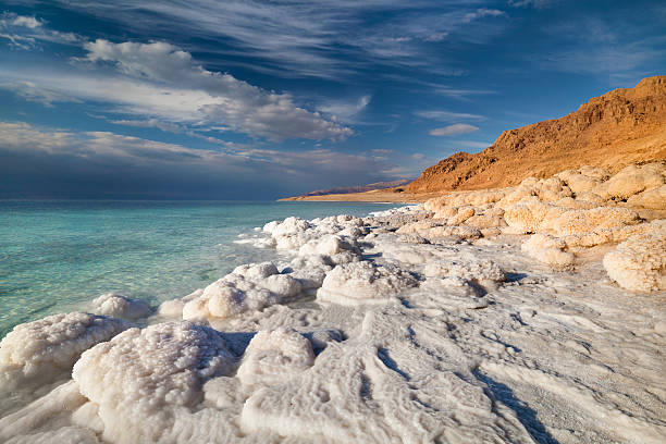 istock View of Dead Sea coastline at sunset time 177522595