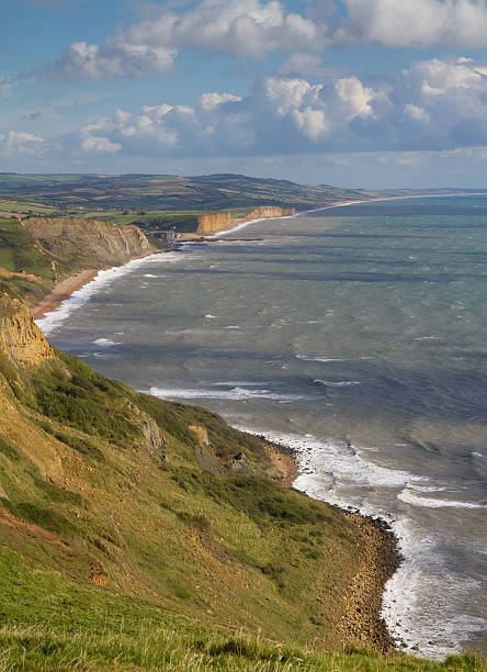 istock Stunning Dorset coastal view with fields and clouds 177522693