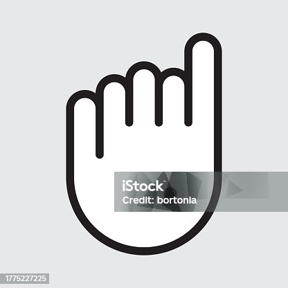 istock Hand Icon with White Fill - Editable Stroke 1775227225