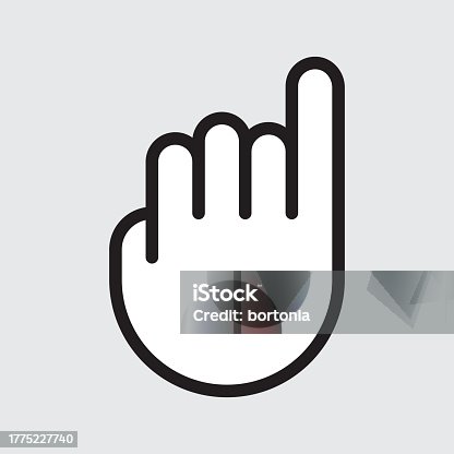 istock Hand Icon with White Fill - Editable Stroke 1775227740
