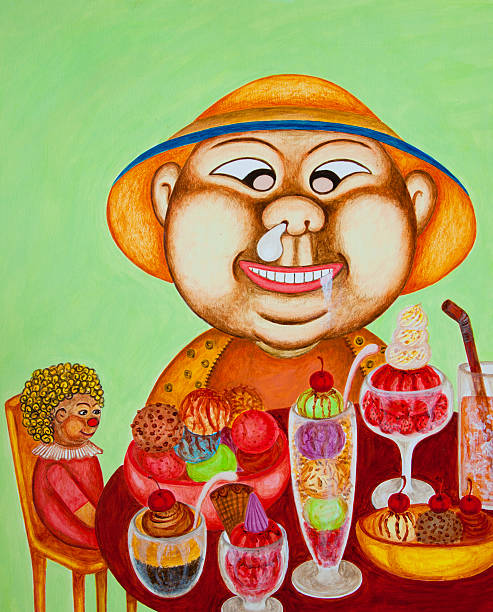 istock Sick boy dripping and want to eats an ice-cream. 177523467