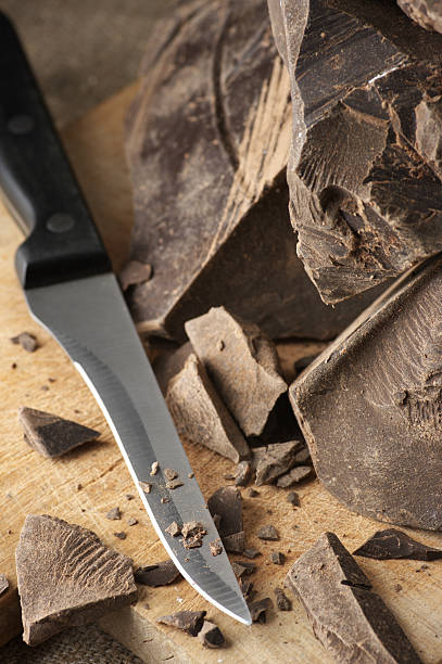 istock Chopped cocoa mass and knife 177524899
