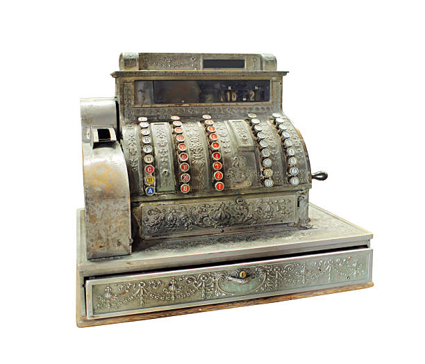 istock Antique crank-operated cash register 177525188