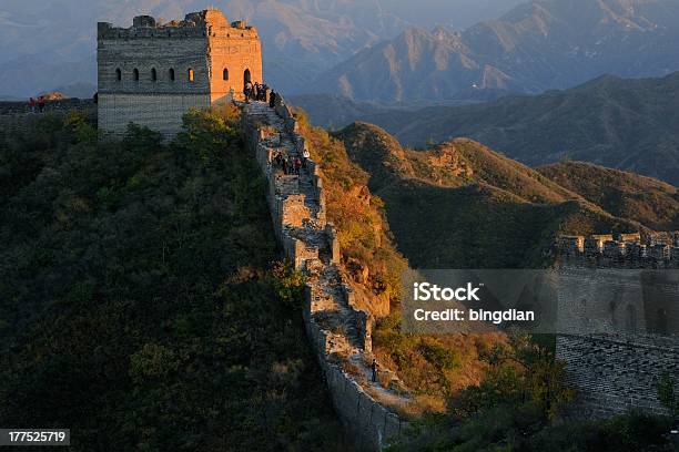 해질녘까지 Jinshanling Great Wall Beijing China 0명에 대한 스톡 사진 및 기타 이미지 - 0명, 가을, 건축