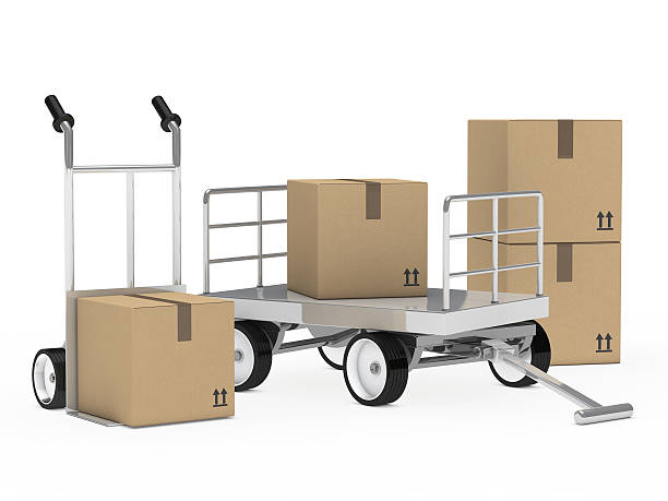 istock trolly and hand truck packages 177526081