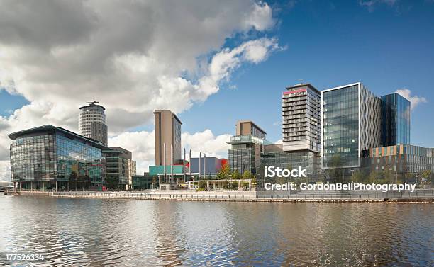 Media City Stock Photo - Download Image Now - Manchester - England, Salford Quays, Lowry Air Force Base