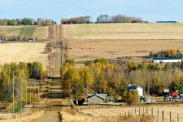 istock Rural road and farms 177526950