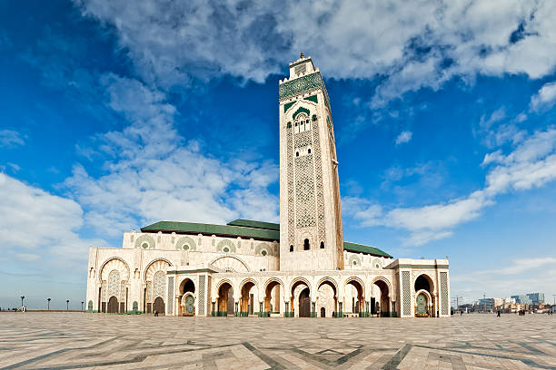meczet hassana ii, casablanka, maroko - casablanka zdjęcia i obrazy z banku zdjęć