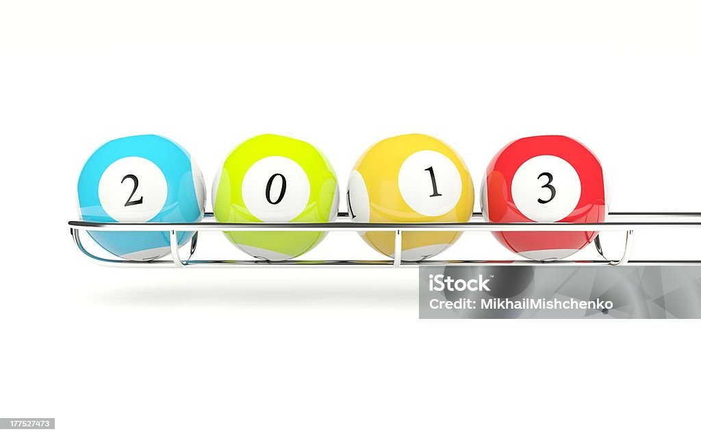 Boule de loterie avec 2013 et le Nouvel An-sing - Photo de 2013 libre de droits