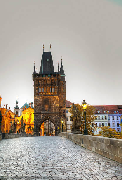istock Charles bridge in Prague at sunrise time 177528061