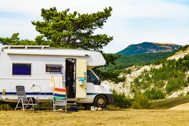 istock Caravan camping in mountains, France 1775284299