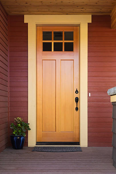 istock Wooden Front Door of a Home 177529497