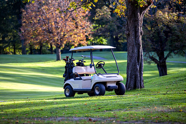 Golf cart stock photo