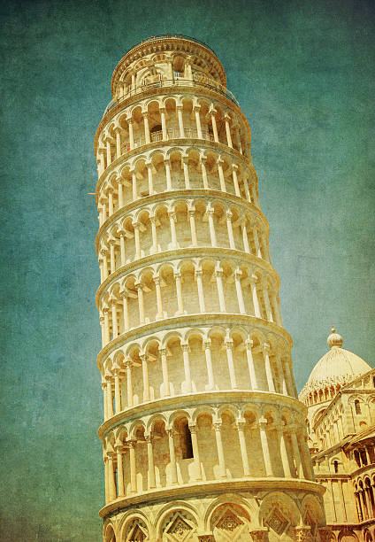 istock Vintage image, Leaning tower of Pisa, Italy 177529630