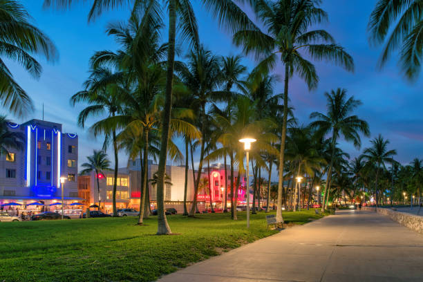 istock Night view of South Miami Beach, Florida. 1775297183