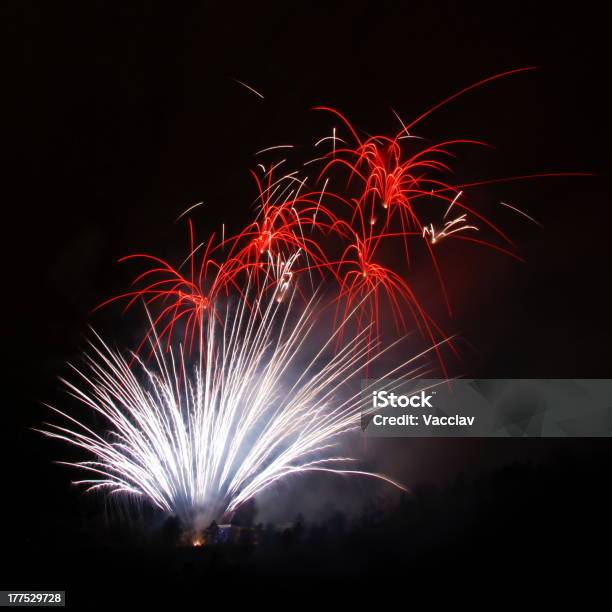 Firework During The Celebration Of New Year Stock Photo - Download Image Now - Abstract, Art, Art And Craft