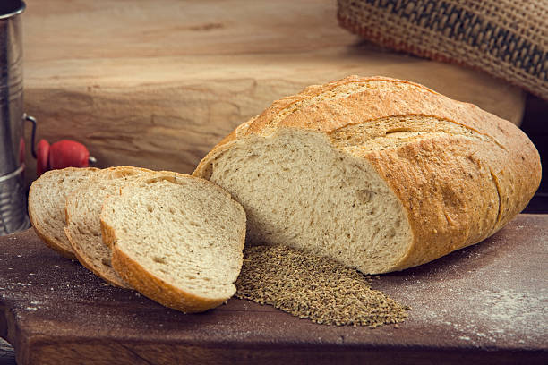 Whole bread stock photo