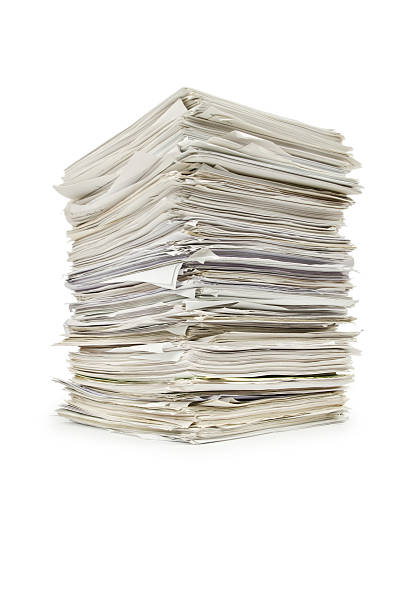 istock Pile of papers on white 177530781