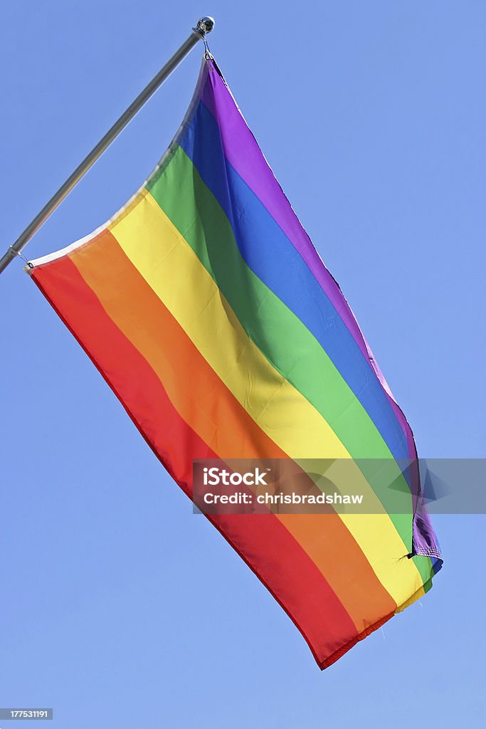 Gay Pride Flagge - Lizenzfrei Biegung Stock-Foto