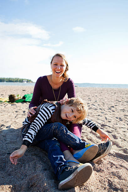 istock Mother and son at beach. 177531388