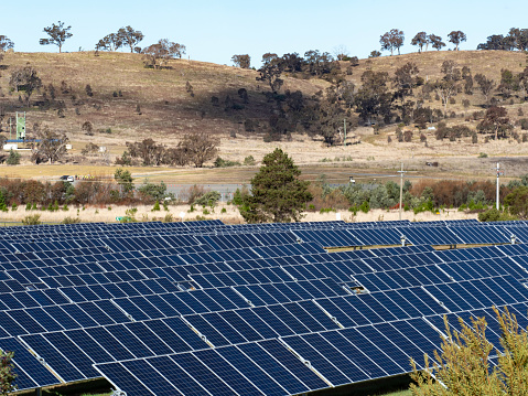Solar farm and farmland near Canberra ACT