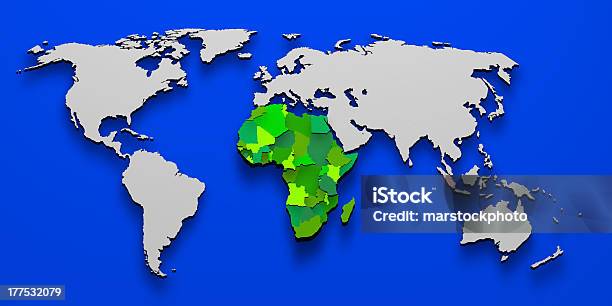 Политическая Карта Африки 3d — стоковые фотографии и другие картинки Африка - Африка, Без людей, Географические объекты