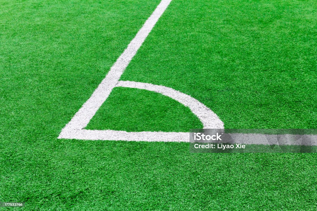 Football field Football field corner Agricultural Field Stock Photo