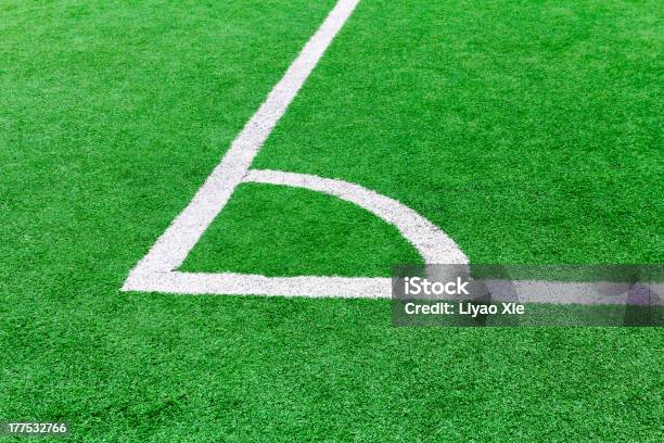 Football Field Stock Photo - Download Image Now - Agricultural Field, Angle, Artificial