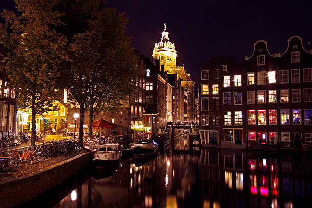 istock City scenic from Amsterdam in the Netherlands by night 177533812
