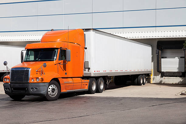istock Semi truck by the warehouse 177533974