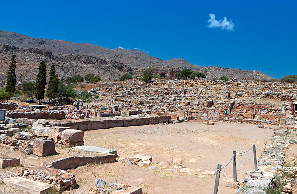 Ancient Minoan palace of Kato Zakros at Crete island in Greece