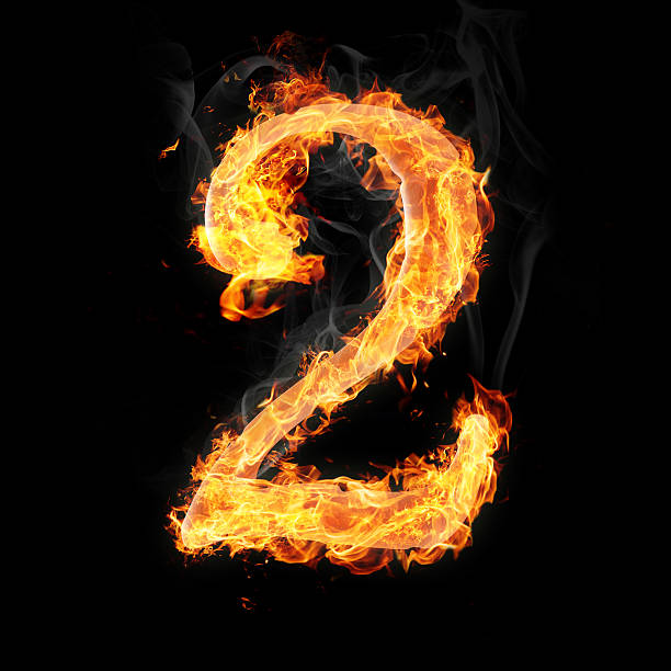 istock Fonts, numbers and symbols in fire for different purposes 177534067