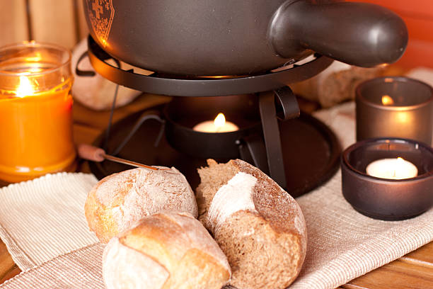 Swiss Fondue stock photo