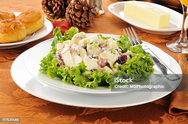 Waldorf Holiday Salad Stock Photo - Download Image Now - Waldorf Salad, Apple - Fruit, Celery