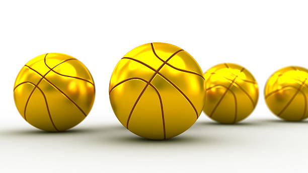bolas de basquete - gold ball sphere basketball - fotografias e filmes do acervo
