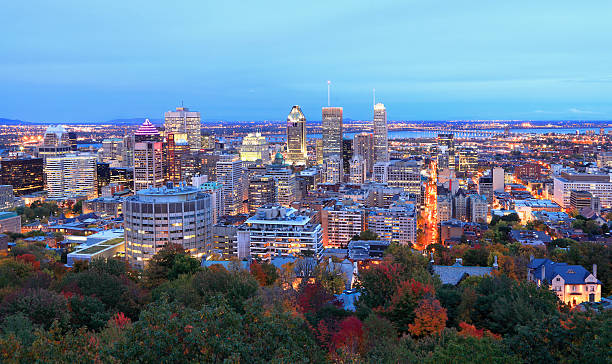 istock Montreal skyline at dusk, autumn colors 177536775