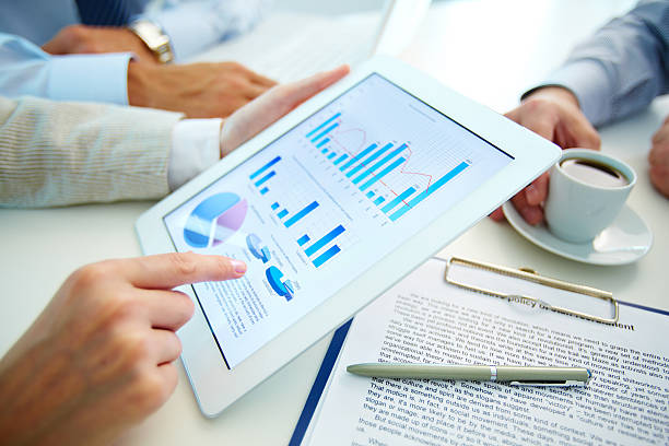 istock Market analysis charts and graphs being observed  177536873