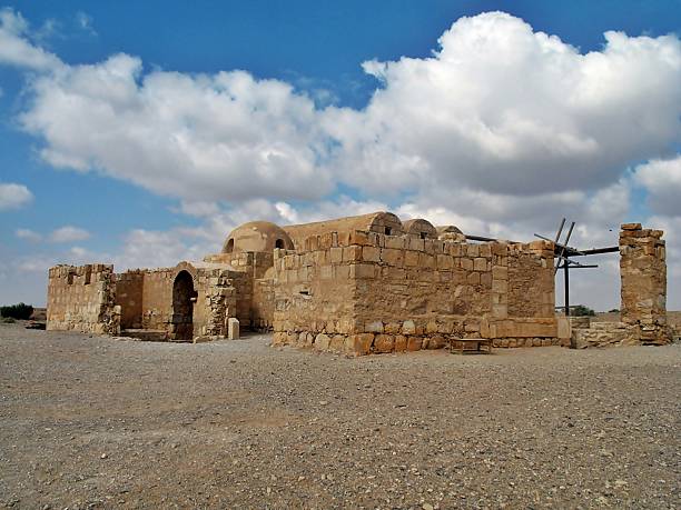 Desert Castle in Jordan - Qasr Amra stock photo