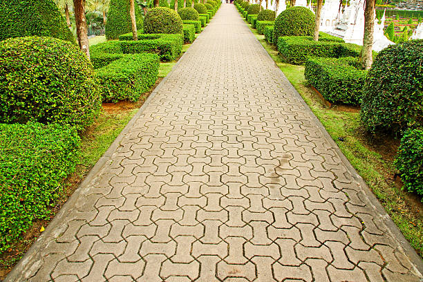 istock Pavement made of stone in beautiful garden 177537879