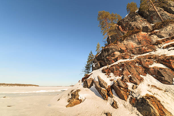 istock Snow coast of Barents sea. 177538178
