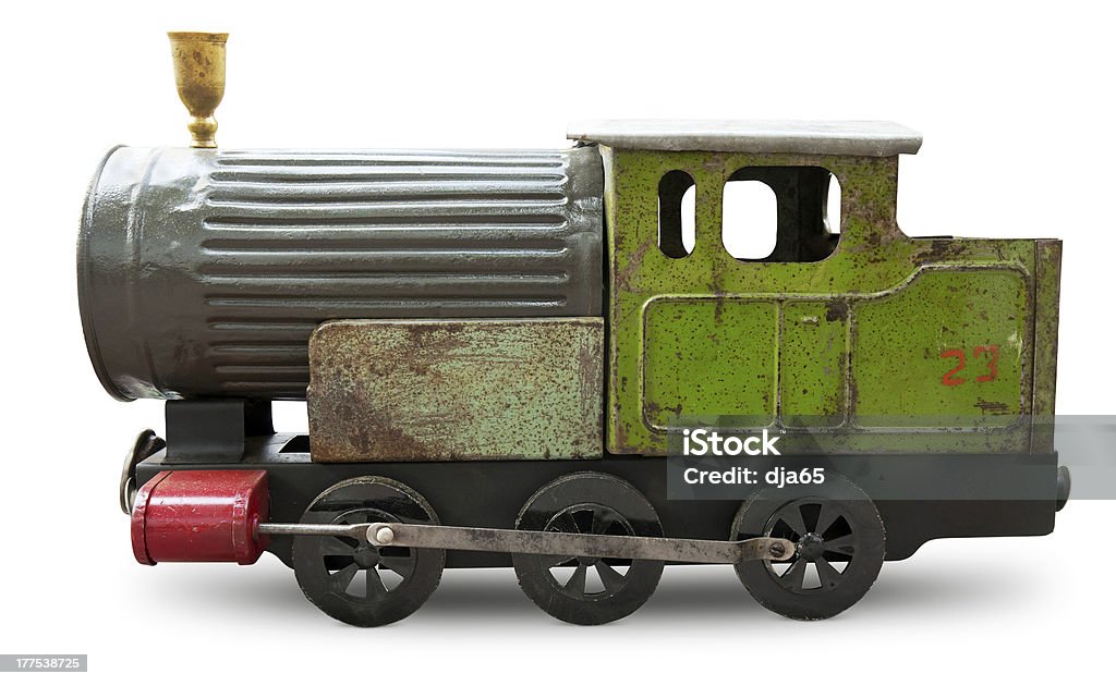 Old juguete-locomotora. - Foto de stock de Anticuado libre de derechos