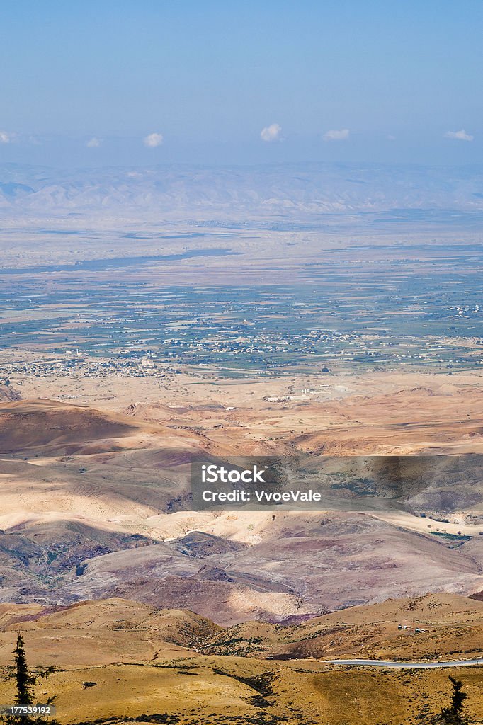 view from Mount Nebo in Jordan view of Promised Land from Mount Nebo in Jordan Above Stock Photo