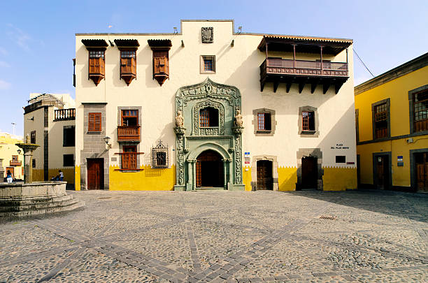 Columbus House in Las Palmas stock photo