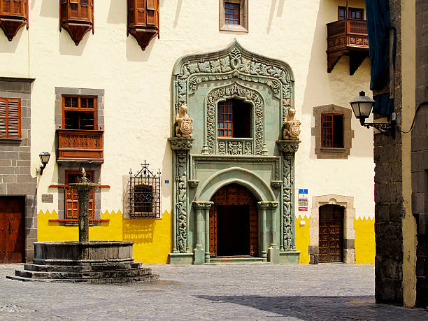 Columbus House in Las Palmas stock photo
