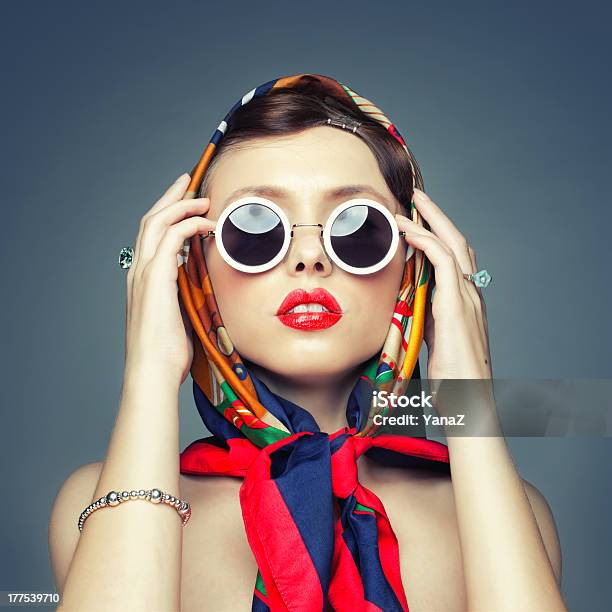 Portrait Of A Girl With Glasses Stock Photo - Download Image Now - Women, Human Face, Sunglasses