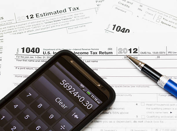 istock USA tax form 1040 for year 2012 177539731