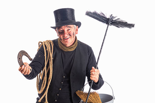 istock Chimney sweep wishing good fortune 177540165